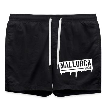Majorque 2026 - Short de bain - noir - Devant - AI Model Male 185 light (185cm)