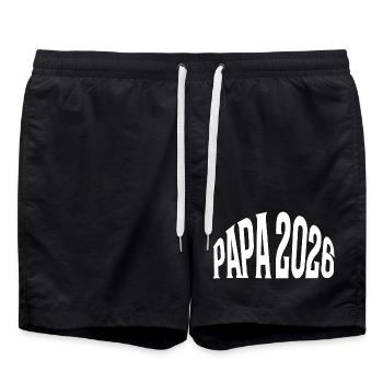 Papa 2026 - Swim Trunks - black - Front - AI Model Male 185 light (185cm)