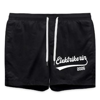 Apprentissage pour femme électricienne 2026 - Short de bain - noir - Devant - AI Model Male 185 light (185cm)