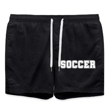 Soccer Bold  - Badeshorts - Schwarz - Vorne - AI Model Male 185 light (185cm)