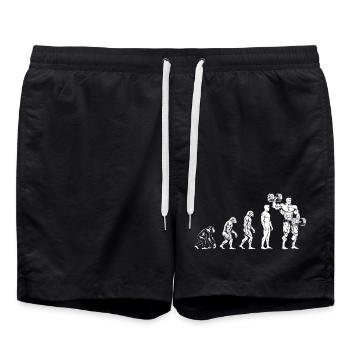 Évolution vers l’entraînement musculaire Entraînement physique avec musculation - Short de bain - noir - Devant - AI Model Male 185 light (185cm)