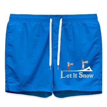 Let It Snow Winter Illustration - Swim Trunks - cobalt blue - Front