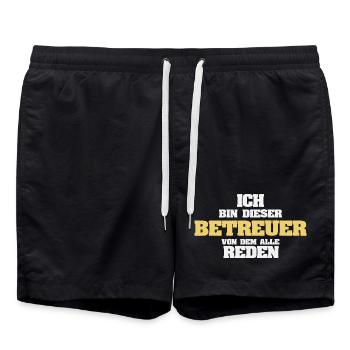 Occupation Caregiver - Swim Trunks - black - Front - AI Model Male 185 light (185cm)