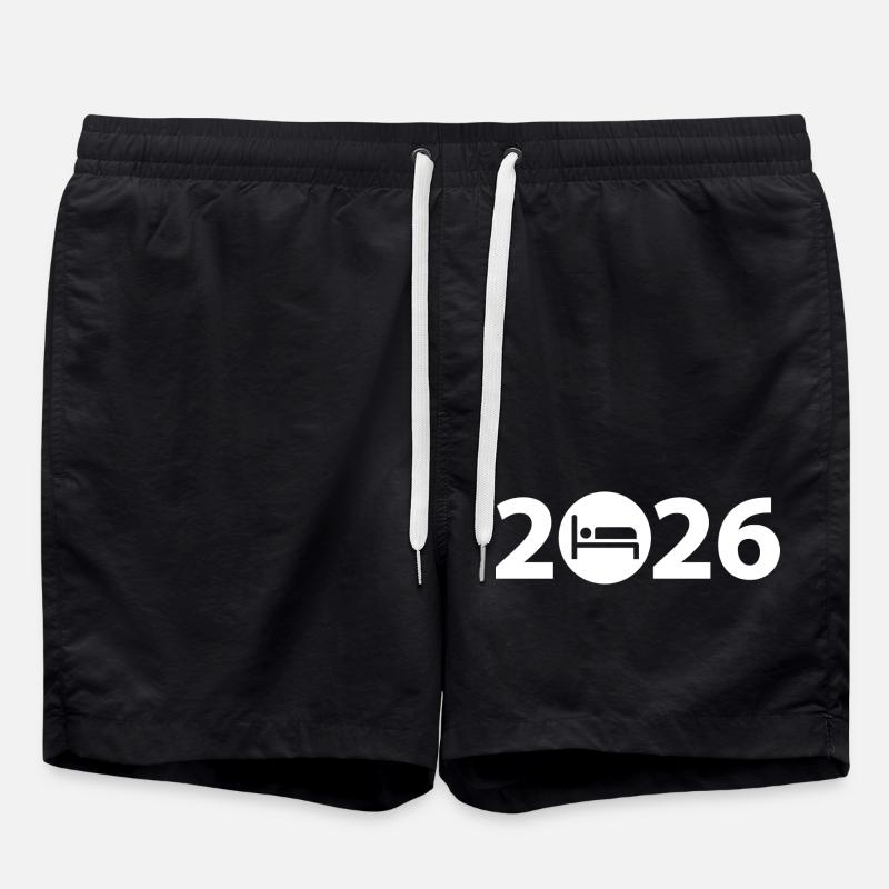 Schlaf 2026, Ausschlafen 2026 - Badeshorts - Schwarz
