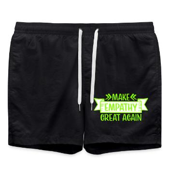 Rendre l’empathie grande à nouveau Déclaration politique Espoir - Short de bain - noir - Devant - AI Model Male 185 light (185cm)