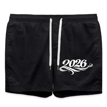 Année 2026 - Short de bain - noir - Devant - AI Model Male 185 light (185cm)