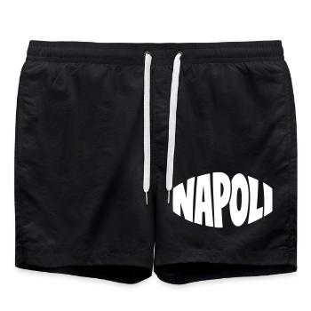Napoli Bow Logo - Swim Trunks - black - Front - AI Model Male 185 light (185cm)