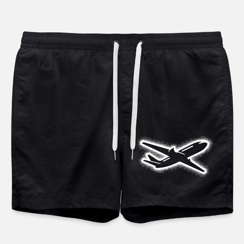 Aviateur d’avion Pilote masculin - Short de bain - noir