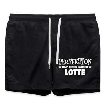 Lettrage Perfection Lotte - Short de bain - noir - Devant - AI Model Male 185 light (185cm)