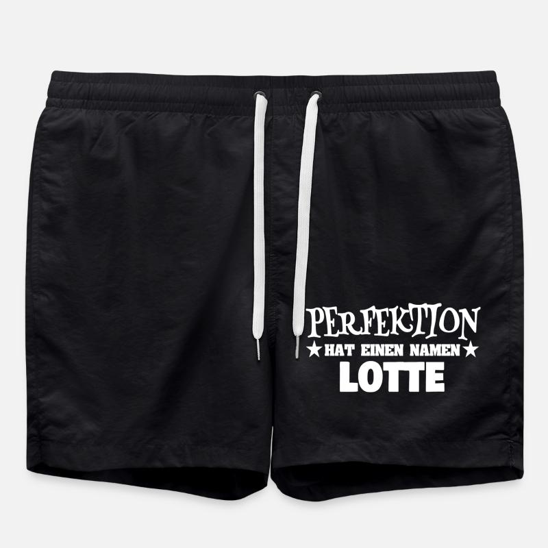 Perfection Lotte lettering - Swim Trunks - black