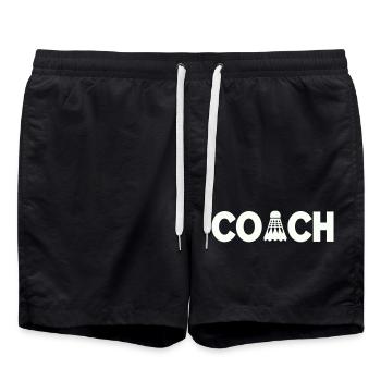 Entraîneur de badminton - Short de bain - noir - Devant - AI Model Male 185 light (185cm)