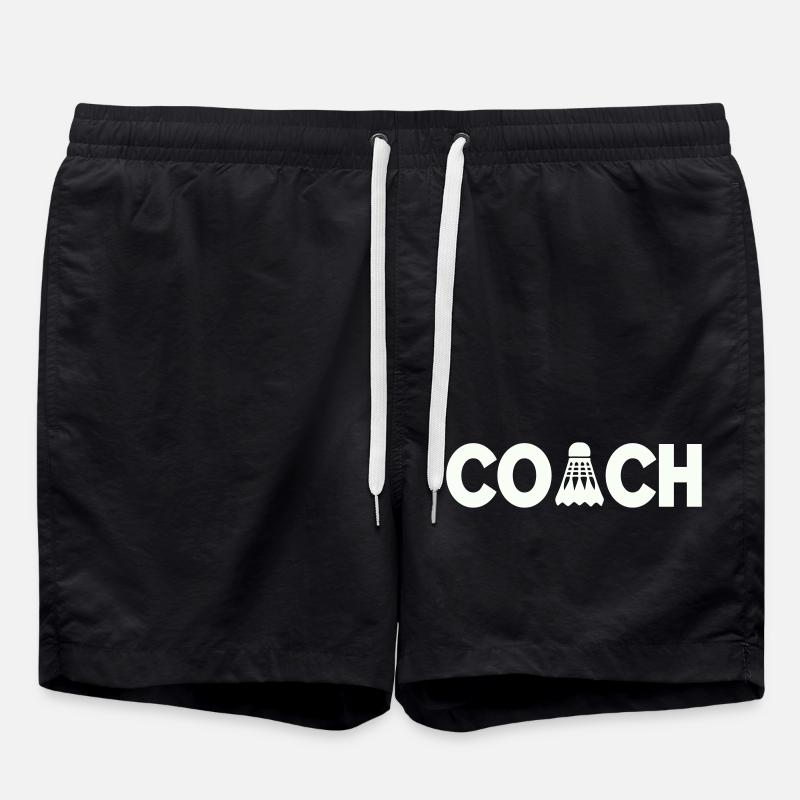 Badminton Coach - Swim Trunks - black