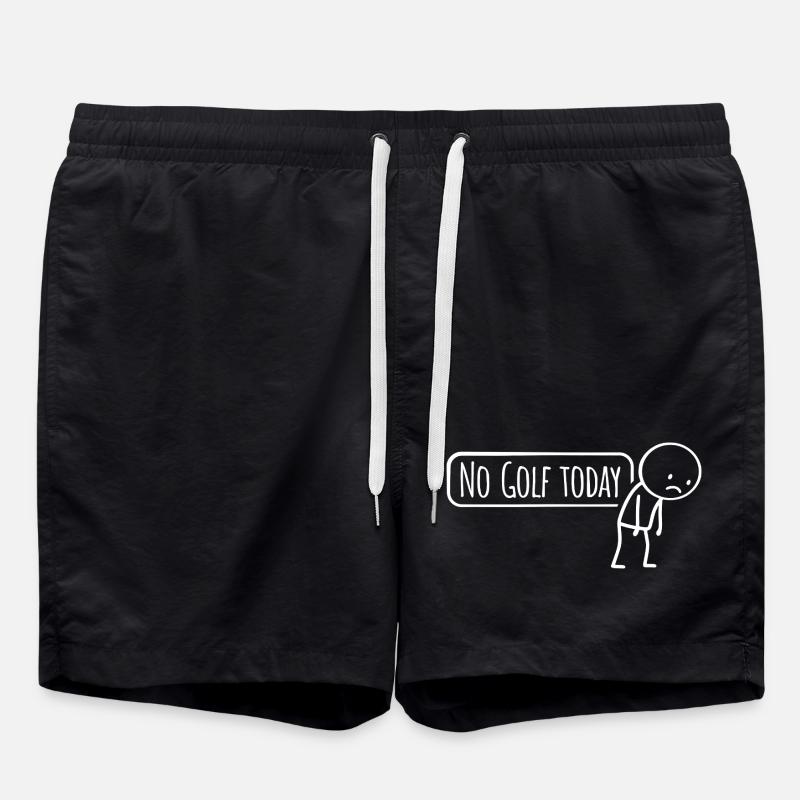 No_Golf_today_White - Swim Trunks - black