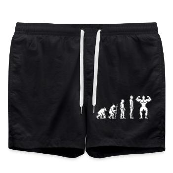 Évolution Fitness – Force au lieu de stagnation - Short de bain - noir - Devant - AI Model Male 185 light (185cm)