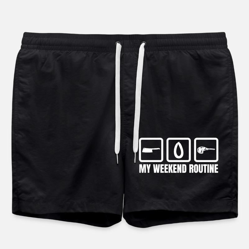 Metzger Wochenendroutine - Badeshorts - Schwarz