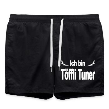 mobylette - Short de bain - noir - Devant - AI Model Male 185 light (185cm)