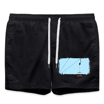 Ankerlift | Lift me, Ski, Wintersport, Skiurlaub - Badeshorts - Schwarz - Vorne - AI Model Male 185 light (185cm)