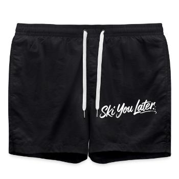 Ski You Later - Swim Trunks - black - Front - AI Model Male 185 light (185cm)
