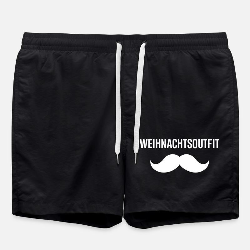 Moustache de costume de Noël - Short de bain - noir