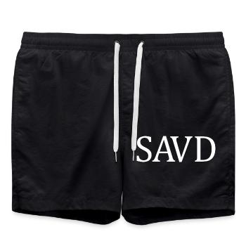Bible Sauvée Christ Foi Jésus Sauvé - Short de bain - noir - Devant - AI Model Male 185 light (185cm)