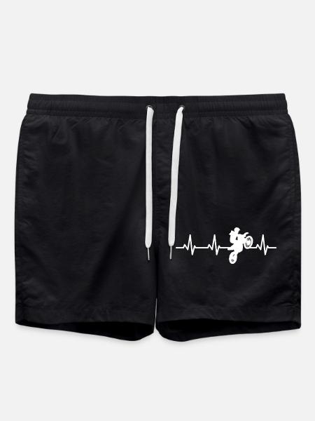 Heartbeat Motocross Rider - Swim Trunks - black