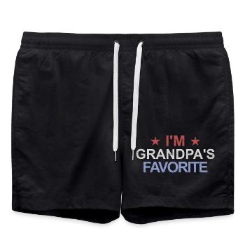 Petit-enfant préféré Lustig Je suis le préféré de Papy - Short de bain - noir - Devant - AI Model Male 185 light (185cm)