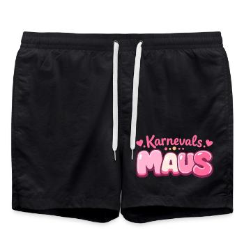 Cologne de la souris de carnaval – Jeck à Fastelovend - Short de bain - noir - Devant - AI Model Male 185 light (185cm)