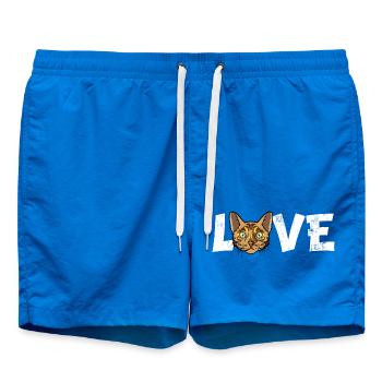 Portrait de race de chat Bengal Chat amoureux de l’animal de compagnie Gi - Short de bain - cobalt blue - Devant