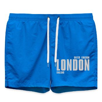 LONDON Schriftart Grafiken in Graustufen - Badeshorts - Cobalt blue - Vorne