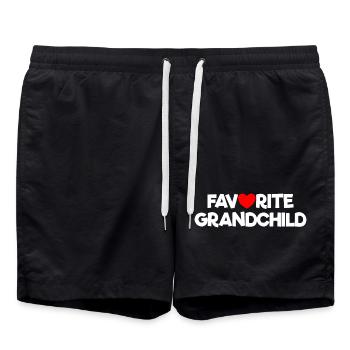 Petit-enfant préféré de Drôle de Cœur Rouge - Short de bain - noir - Devant - AI Model Male 185 light (185cm)
