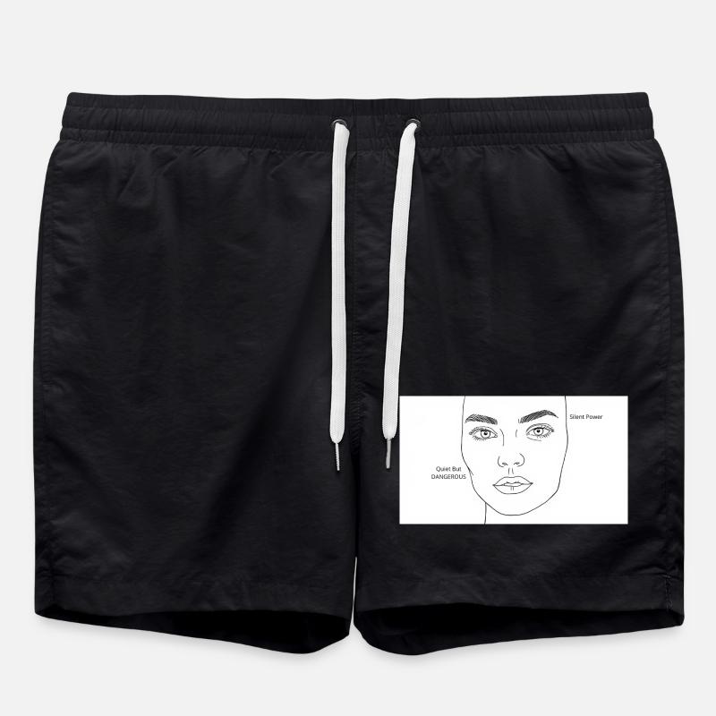 strong women - Swim Trunks - black