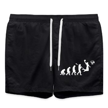 Evolution of Basketball Female Athlete Player - Swim Trunks - black - Front - AI Model Male 185 light (185cm)