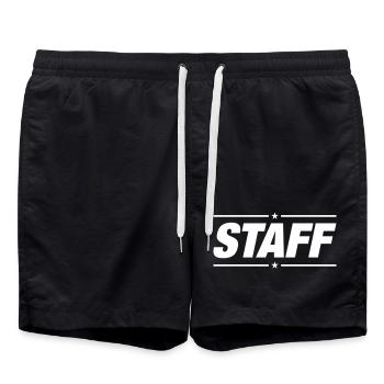 Staff - Badeshorts - Schwarz - Vorne - AI Model Male 185 light (185cm)