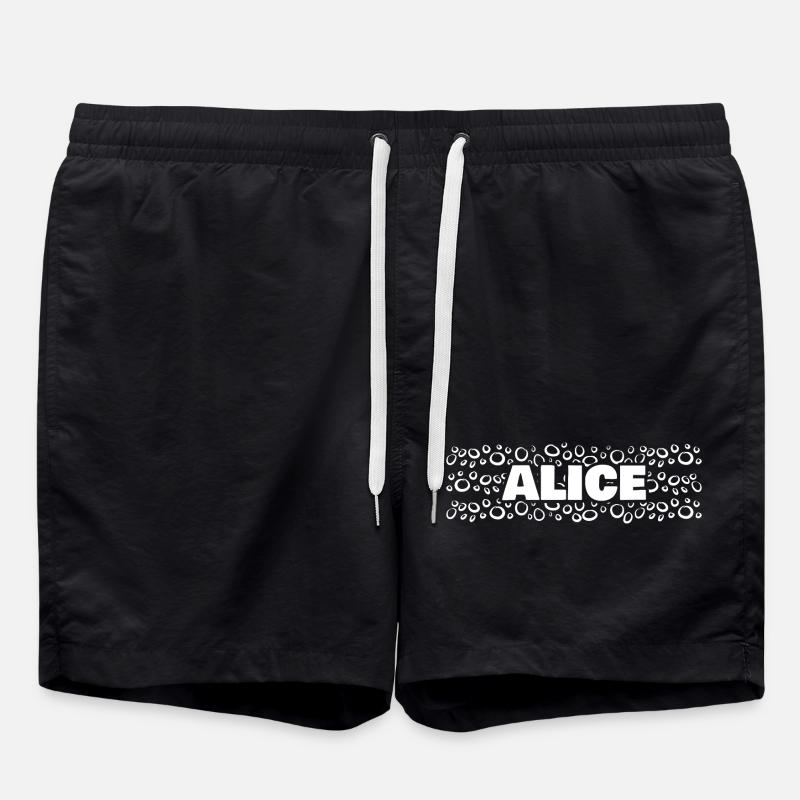 Typographie d'Alice Leopard - Short de bain - noir