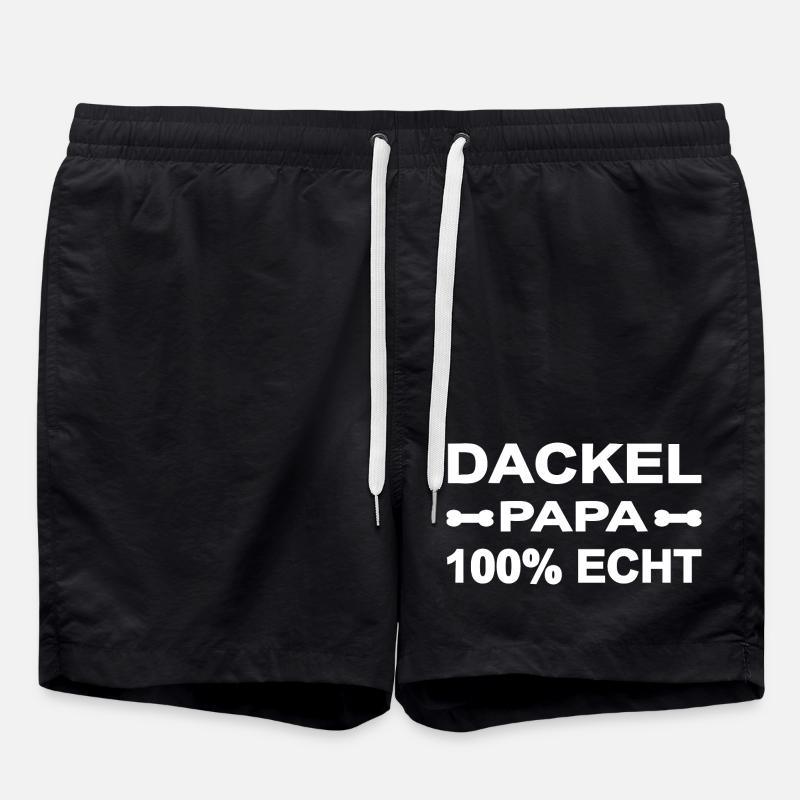 Dachshund - Swim Trunks - black