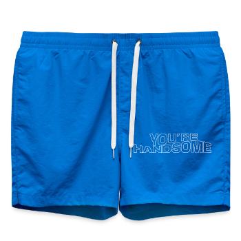 You're pretty – stylish design with compliments - Swim Trunks - cobalt blue - Front