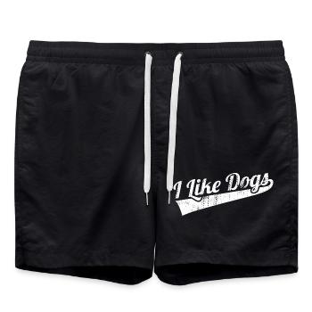 Ich mag Hunde - Badeshorts - Schwarz - Vorne - AI Model Male 185 light (185cm)