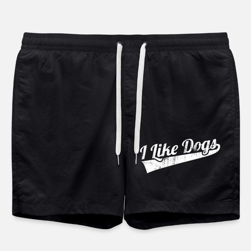 Ich mag Hunde - Badeshorts - Schwarz