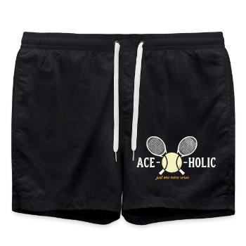 Sweat à capuche, t-shirt et sac Tennis Ace-o-holic Fun - Short de bain - noir - Devant - AI Model Male 185 light (185cm)