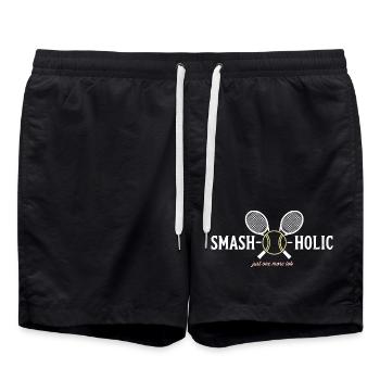 Sweat à capuche Tennis SMASH-o-holic, casquette, haut - Short de bain - noir - Devant - AI Model Male 185 light (185cm)