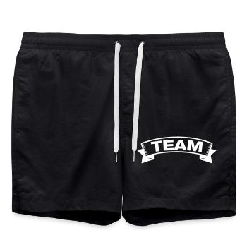 Équipe Banderole - Short de bain - noir - Devant - AI Model Male 185 light (185cm)