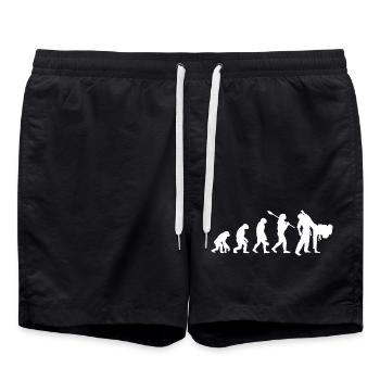 Judo Evolution Martial Arts Expert Gift - Swim Trunks - black - Front - AI Model Male 185 light (185cm)