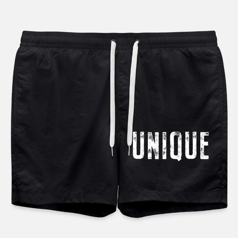 Unique Einzigartig Unikat Selbstwert Einzig Artig - Badeshorts - Schwarz