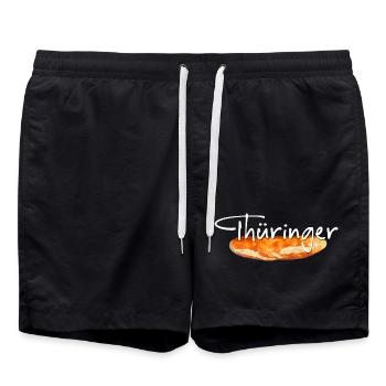 Thüringer Bratwurst - Badeshorts - Schwarz - Vorne - AI Model Male 185 light (185cm)