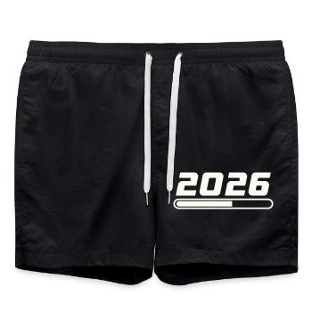 2026 - Badeshorts - Schwarz - Vorne - AI Model Male 185 light (185cm)