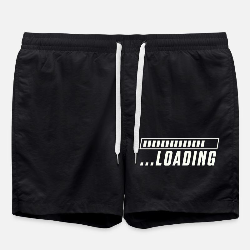 Ladebalken Loading Fortschritt - Badeshorts - Schwarz