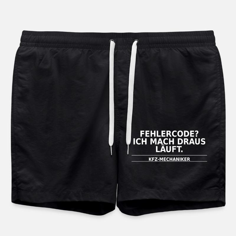 Car mechanic – error code? I do it all the time - Swim Trunks - black