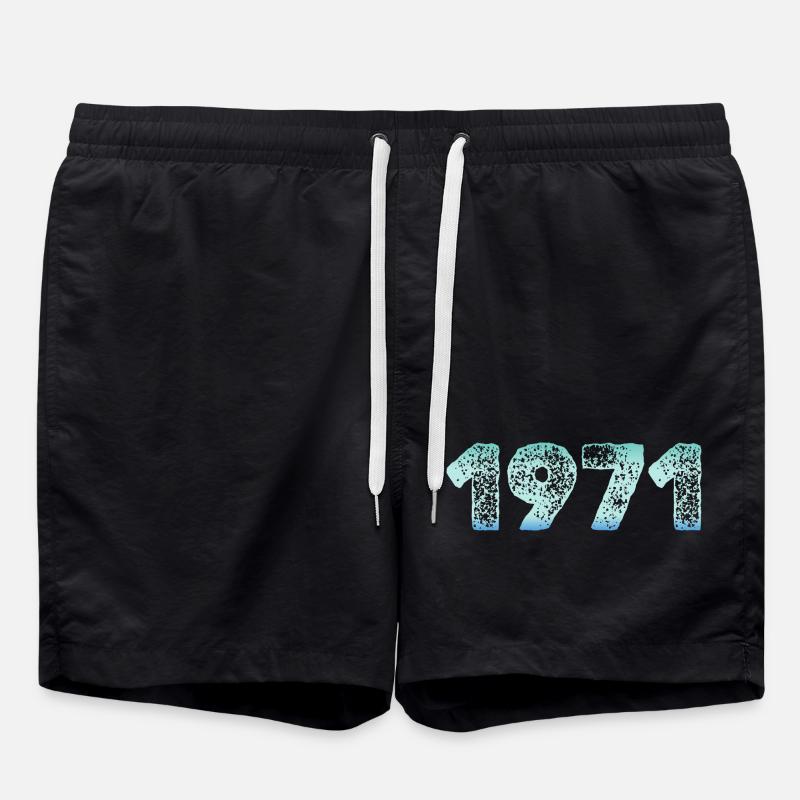 1971 Neon Bruch - Badeshorts - Schwarz