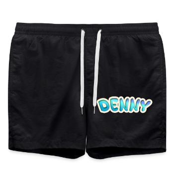 Denny as a job - Swim Trunks - black - Front - AI Model Male 185 light (185cm)