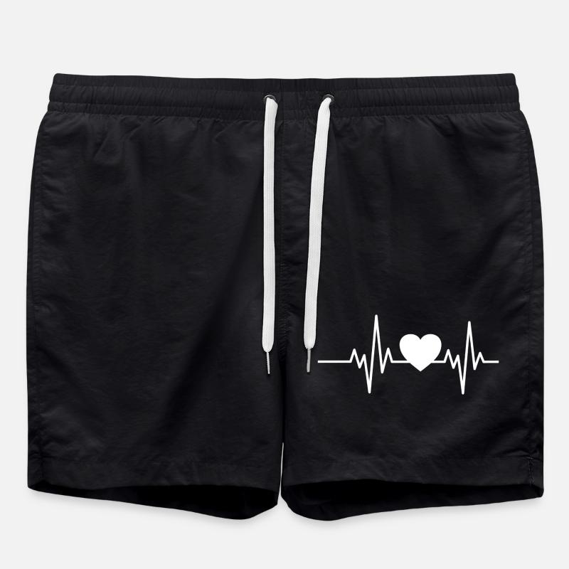 Conception Heartbeat Heartline - Short de bain - noir